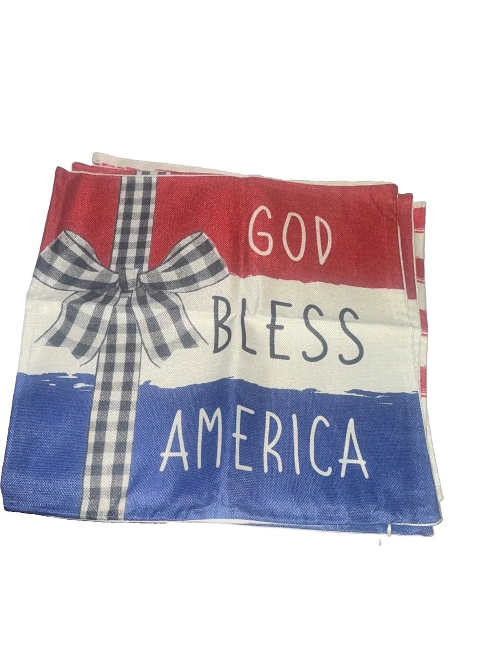 Red USA Star Decorative Pillow Covers - Patriotic Pillow Covers Set of 4